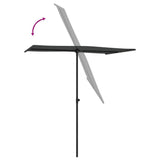 NNEVL Outdoor Parasol with Aluminium Pole 180x110 cm Anthracite