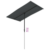 NNEVL Outdoor Parasol with Aluminium Pole 180x110 cm Anthracite