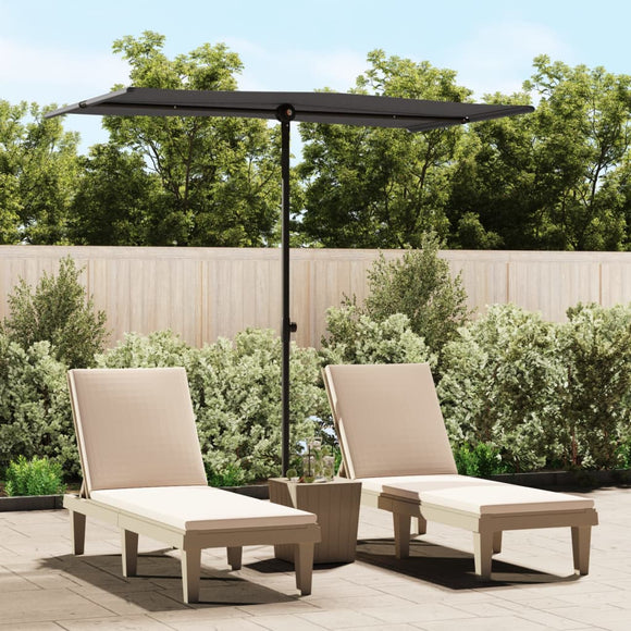 NNEVL Outdoor Parasol with Aluminium Pole 180x110 cm Anthracite