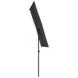 NNEVL Outdoor Parasol with Aluminium Pole 180x110 cm Black