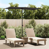 NNEVL Outdoor Parasol with Aluminium Pole 180x110 cm Black