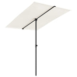 NNEVL Outdoor Parasol with Aluminium Pole 2x1.5 m Sand White