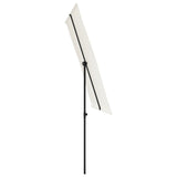 NNEVL Outdoor Parasol with Aluminium Pole 2x1.5 m Sand White