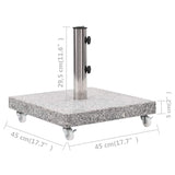 NNEVL Parasol Base Granite 30 kg Square Grey