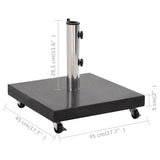 NNEVL Parasol Base Granite 30 kg Square Black