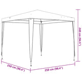 NNEVL Professional Party Tent 2.5x2.5 m Anthracite 90 g/m²