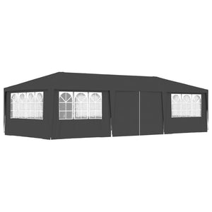 NNEVL Professional Party Tent with Side Walls 4x9 m Anthracite 90 g/m²