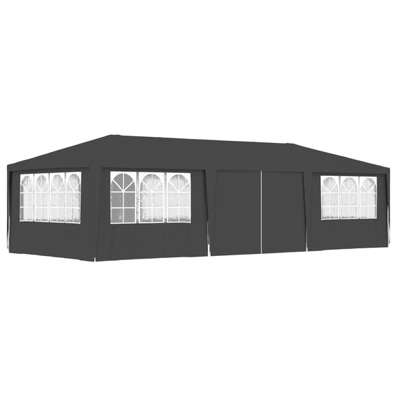 NNEVL Professional Party Tent with Side Walls 4x9 m Anthracite 90 g/m²