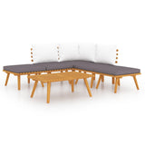 NNEVL 6 Piece Garden Lounge Set Solid Acacia Wood