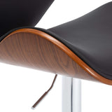 NNEVL Bar Stool Black Faux Leather