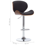 NNEVL Bar Stool Black Faux Leather