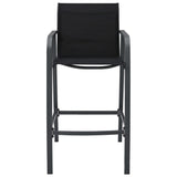 NNEVL Garden Bar Chairs 4 pcs Black Textilene