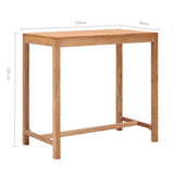 NNEVL Garden Bar Table 110x60x105 cm Solid Teak Wood