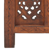 NNEVL Hand Carved 3-Panel Room Divider Brown 120x165 cm Solid Mango Wood