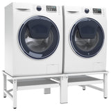 NNEVL Washing and Drying Machine Pedestal with Pull-out Shelves White