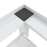 NNEVL Washing and Drying Machine Pedestal with Pull-out Shelves White