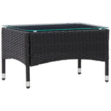NNEVL Coffee Table Black 60x40x36 cm Poly Rattan