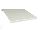 NNEVL Manual Retractable Awning 400x300 cm Cream