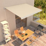 NNEVL Manual Retractable Awning 400x300 cm Cream