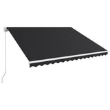 NNEVL Manual Retractable Awning 400x300 cm Anthracite