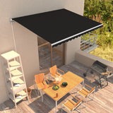 NNEVL Manual Retractable Awning 400x300 cm Anthracite
