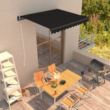 NNEVL Manual Retractable Awning 300x250 cm Anthracite