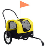 NNEVL 2-in-1 Pet Bike Trailer and Jogging Stroller Yellow and Black