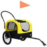 NNEVL 2-in-1 Pet Bike Trailer and Jogging Stroller Yellow and Black