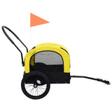 NNEVL 2-in-1 Pet Bike Trailer and Jogging Stroller Yellow and Black