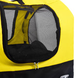 NNEVL 2-in-1 Pet Bike Trailer and Jogging Stroller Yellow and Black