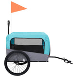 NNEVL 2-in-1 Pet Bike Trailer and Jogging Stroller Blue and Grey