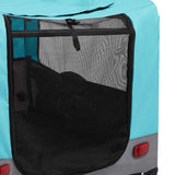 NNEVL 2-in-1 Pet Bike Trailer and Jogging Stroller Blue and Grey