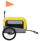 NNEVL 2-in-1 Pet Bike Trailer and Jogging Stroller Yellow and Grey
