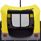NNEVL 2-in-1 Pet Bike Trailer and Jogging Stroller Yellow and Grey