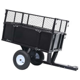 NNEVL Tipping Trailer for Lawn Mower 150 kg Load
