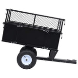 NNEVL Tipping Trailer for Lawn Mower 150 kg Load