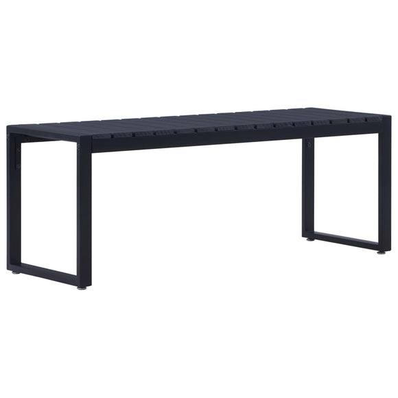 NNEVL Garden Bench 120.5 cm PS Board Black
