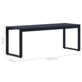 NNEVL Garden Bench 120.5 cm PS Board Black
