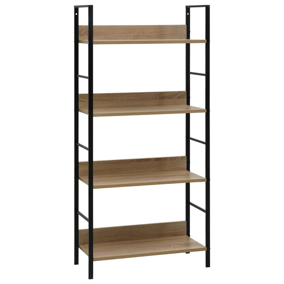 NNEVL 4-Layer Book Shelf Oak 60x27.6x124.5 cm Engineered Wood