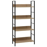 NNEVL 4-Layer Book Shelf Oak 60x27.6x124.5 cm Engineered Wood