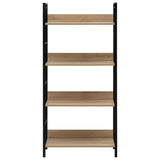 NNEVL 4-Layer Book Shelf Oak 60x27.6x124.5 cm Engineered Wood