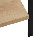 NNEVL 4-Layer Book Shelf Oak 60x27.6x124.5 cm Engineered Wood