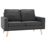 NNEVL 2-Seater Sofa Dark Grey Fabric