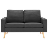 NNEVL 2-Seater Sofa Dark Grey Fabric