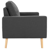 NNEVL 2-Seater Sofa Dark Grey Fabric