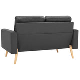 NNEVL 2-Seater Sofa Dark Grey Fabric