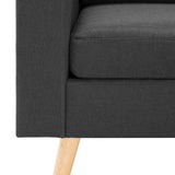 NNEVL 2-Seater Sofa Dark Grey Fabric