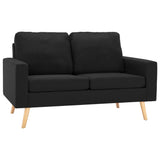 NNEVL 2-Seater Sofa Black Fabric