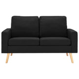 NNEVL 2-Seater Sofa Black Fabric