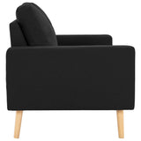 NNEVL 2-Seater Sofa Black Fabric